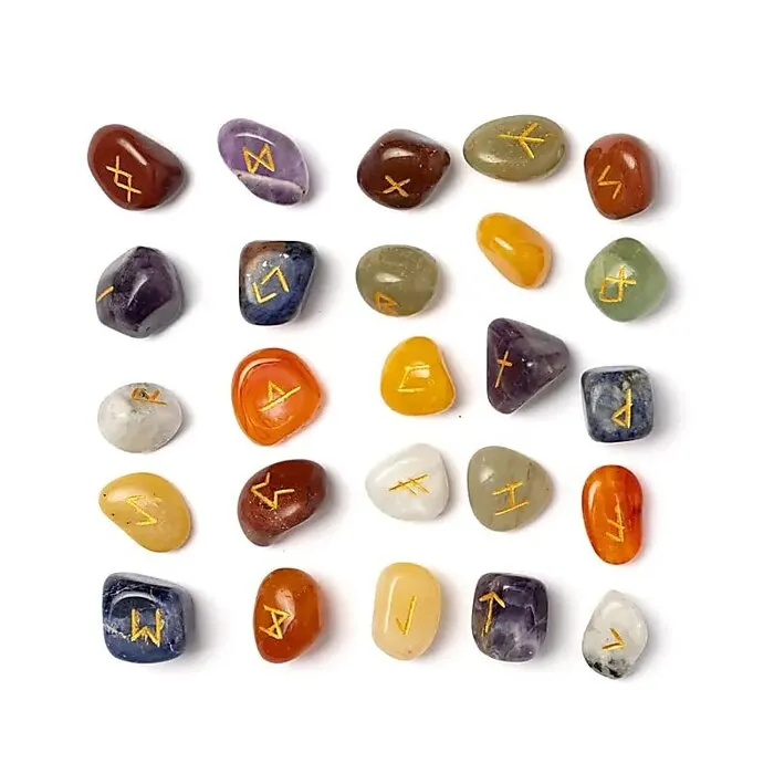 Runen orakelset 7 Chakra’s in katoenen tasje