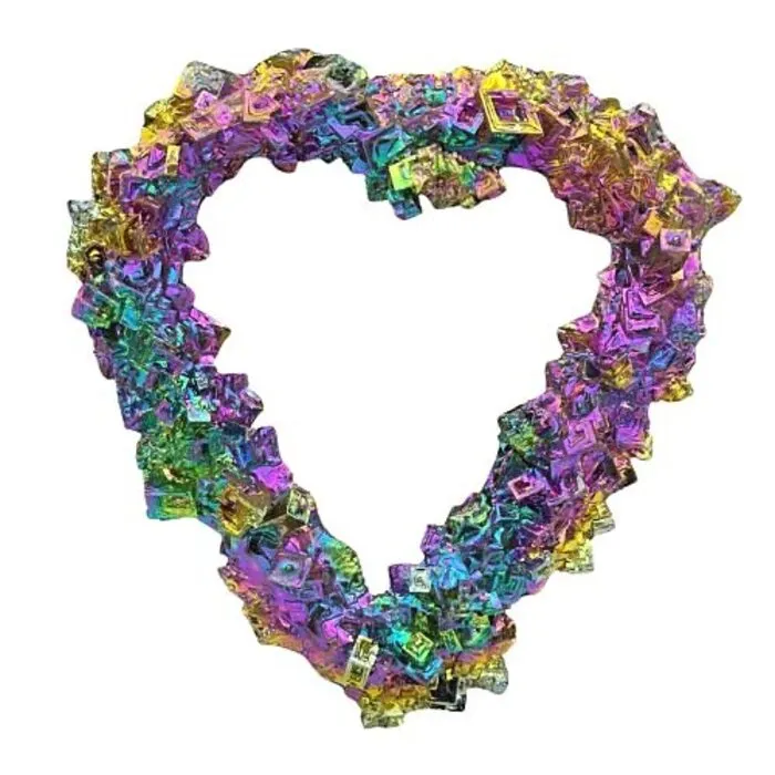 Bismuth Hart ca. 11,5 cm – Prachtig Uniek Hart