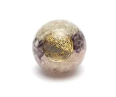 Orgoniet bol gouden driehoek met Bloem des Levens