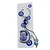 Blauwe Boze Oog Sleutelhanger Uil op Maan