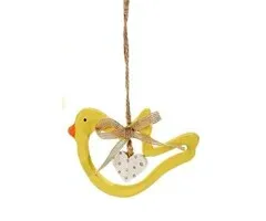 Gekleurde houten vogel met hartje