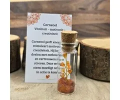 Carneool boompje in flesje