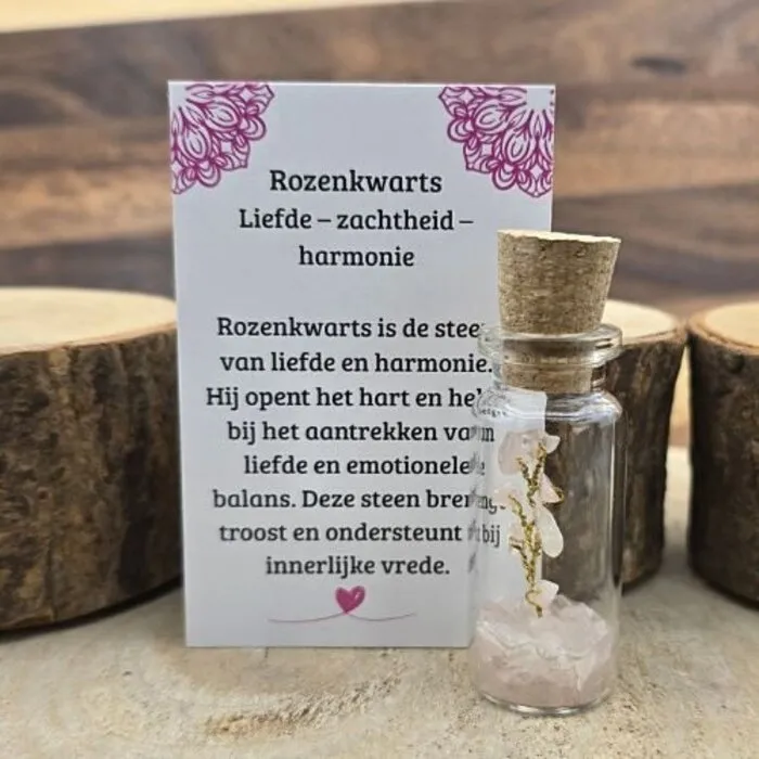 Rozenkwarts boompje in flesje