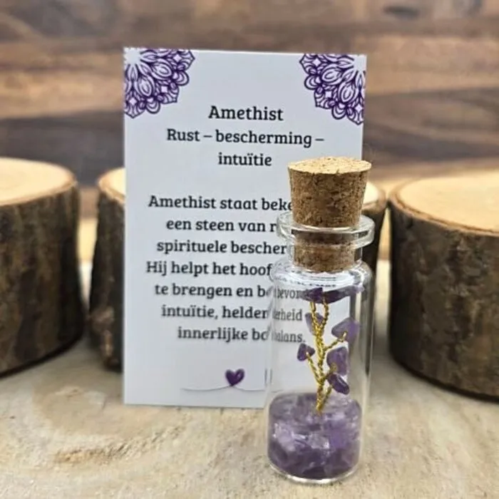 Amethist boompje in flesje