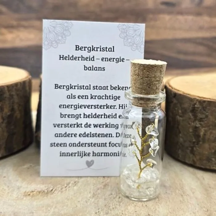 Bergkristal  boompje in flesje