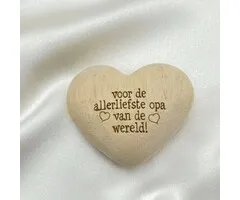 Houten hart voor de allerliefste opa