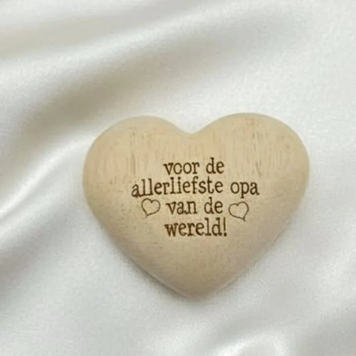 Houten hart voor de allerliefste opa