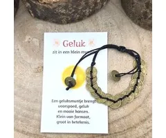 Verstelbare armbandj met geluksmuntjes