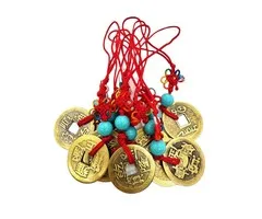 Qing dynastie geluksmunt turkoois