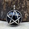 Magische pentagram hanger zilver