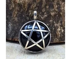 Magische pentagram hanger zilver