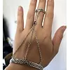 Keltische stijl slavenarmband met ring zilver