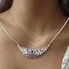 Keltische knoop halsketting met Amethyst steentje