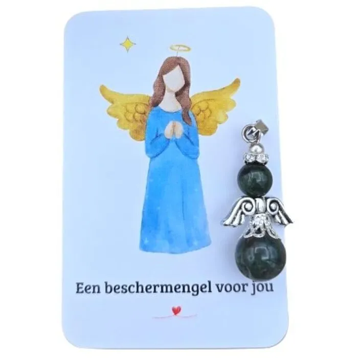 Beschermengel voor jou – Edelsteen Engeltje met Kaartje