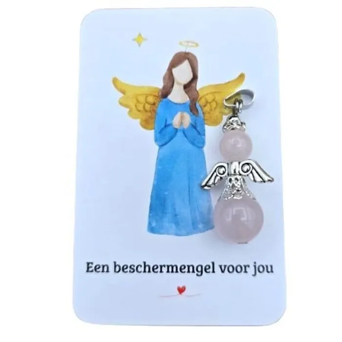 Beschermengel voor jou – Edelsteen Engeltje met Kaartje