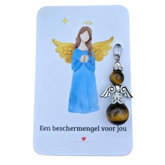 Beschermengel voor jou – Edelsteen Engeltje met Kaartje
