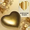 Hart goud XL - Met kaartje - Je hebt een hart van goud