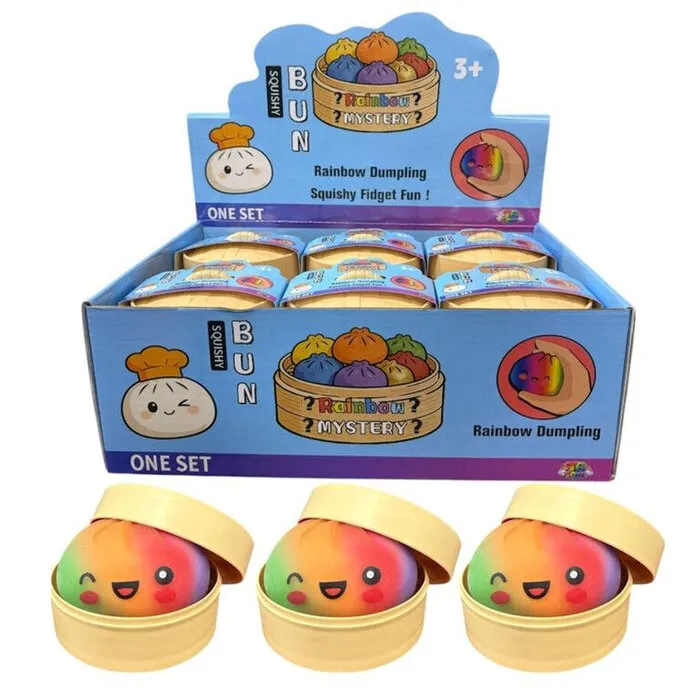 Regenboog Squishy Bun Dumplings Groot