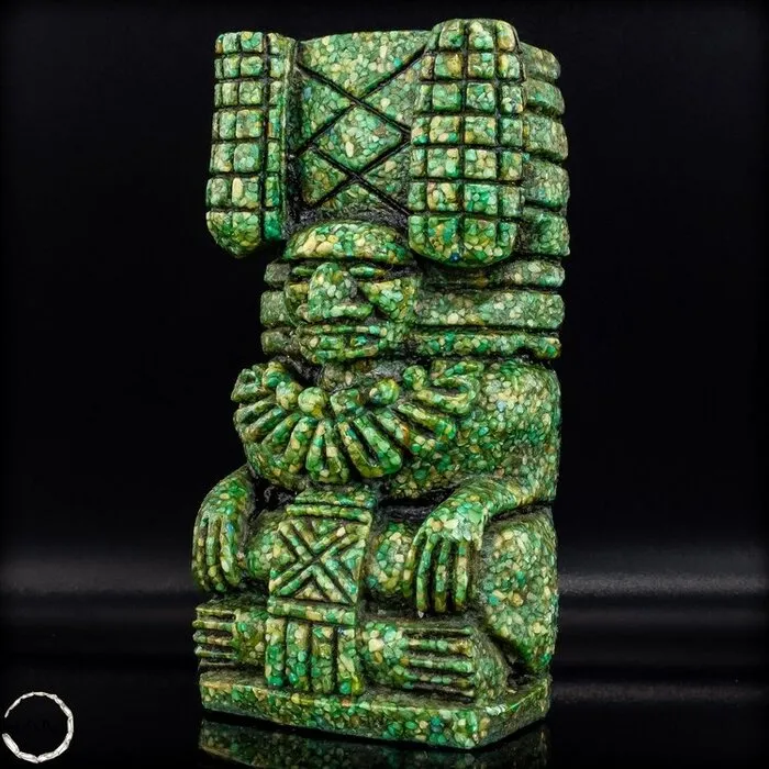 Malachiet mozaïek beeldje