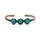 Gedraaide armband turquoisekleurige stenen