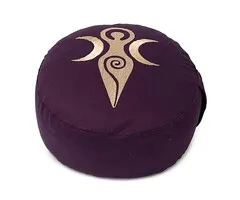 Meditatiekussen donkerpaars goddess biokatoen