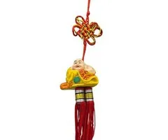Chinese Geluks Boeddha Hanger met Kwast