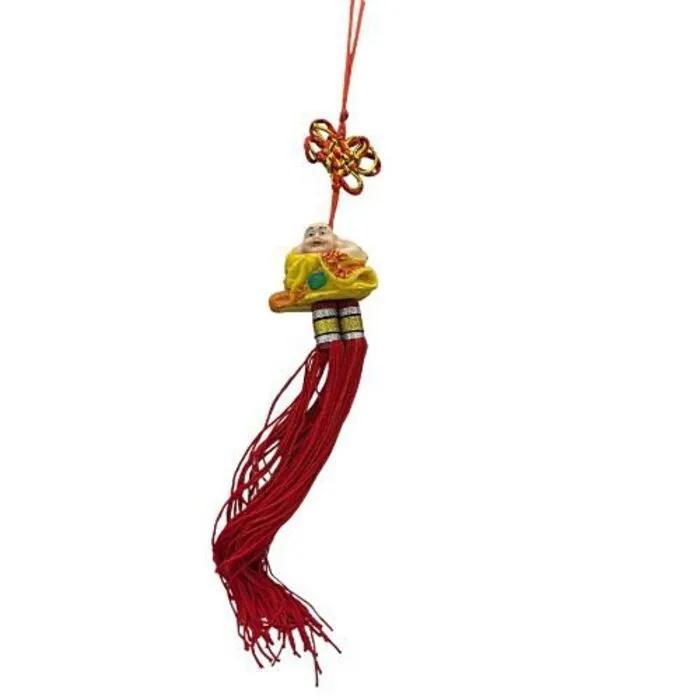 Chinese Geluks Boeddha Hanger met Kwast – Feng Shui Bescherming & Welvaart