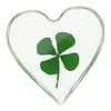 Geluksmuntje Klavertje vier hartvorm