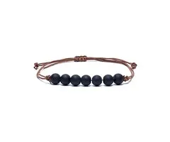 Armband obsidiaan verstelbaar