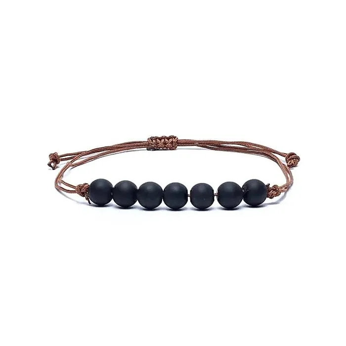 Armband obsidiaan verstelbaar
