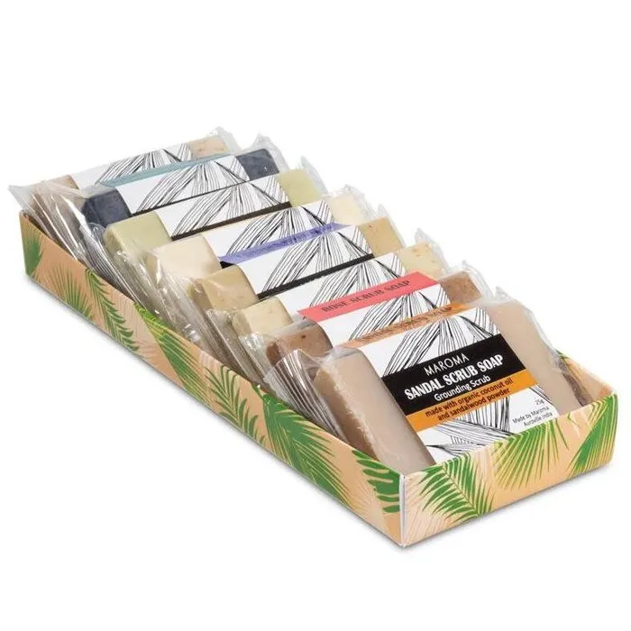 Set van 8 mini scrub zeepjes