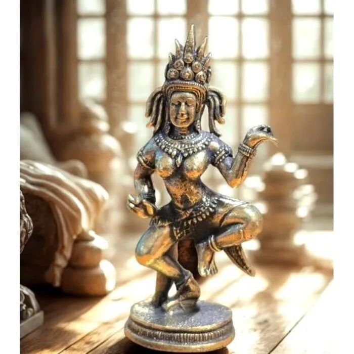 Apsara Beeldje – Handgemaakt Messing – Dansende Godin 7 cm hoog