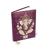Notitieboek fluweel paars met Ganesha