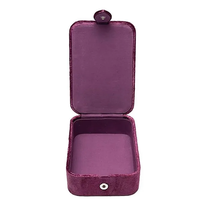 Sieraden / tarotdoos fluweel paars met Ganesha