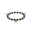 Armband zwarte toermalijn & hematiet met Levensboom bedels