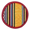 Klankschaalkussen plat Tribal design