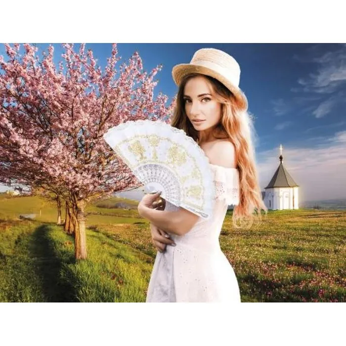 Opvouwbare handwaaier met  levensboom - Perfect voor bruiloften, feestjes, ceremonies of verkoeling op warme dagen.