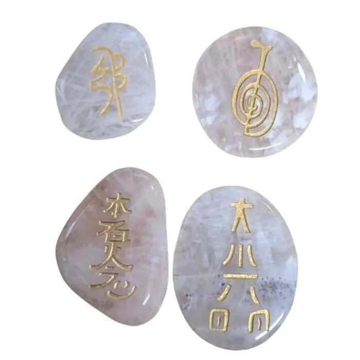 Rozenkwarts Meditatiestenen Set - Versterkt de werking van Reiki