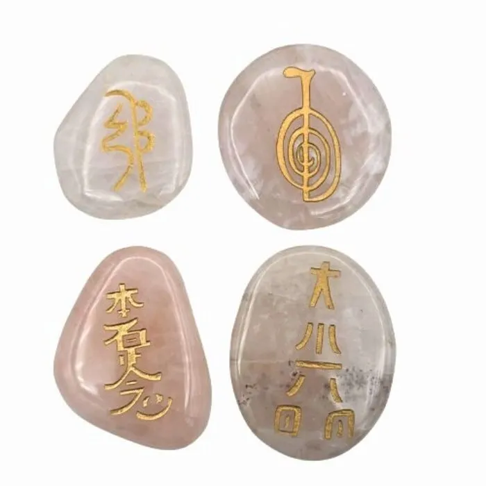 Rozenkwarts Meditatiestenen Set - Versterkt de werking van Reiki