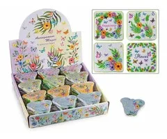 Magic handoek vlinder met bloemen
