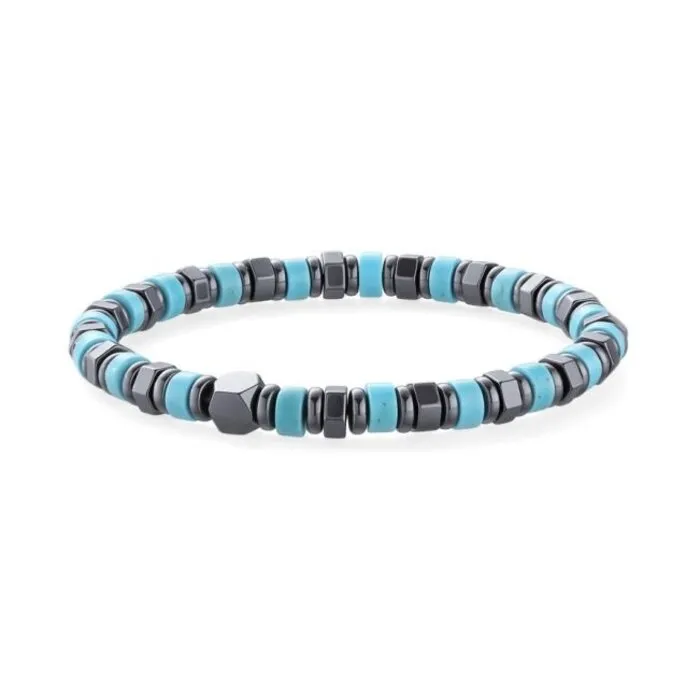 Turkoois & Hematiet Armband 6 mm | Edelsteen Armband