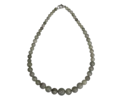Labradoriet ketting met druppelvormige kralen 4-12 mm - 50 cm