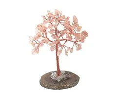Levensboom Rozenkwarts op agaat 12-13 cm