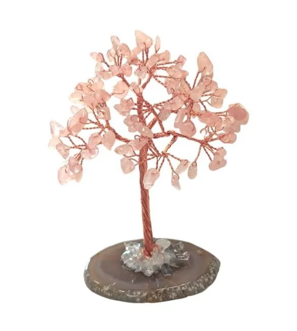 Levensboom Rozenkwarts op agaat 12-13 cm