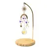 Suncatcher op houten voet zon, maan en ster