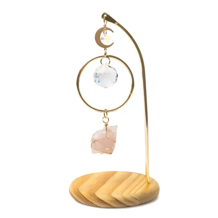 Suncatcher Maan met Rozenkwarts | Feng Shui Decorati