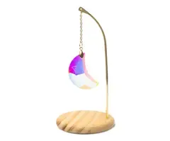 Suncatcher op houten voet maan