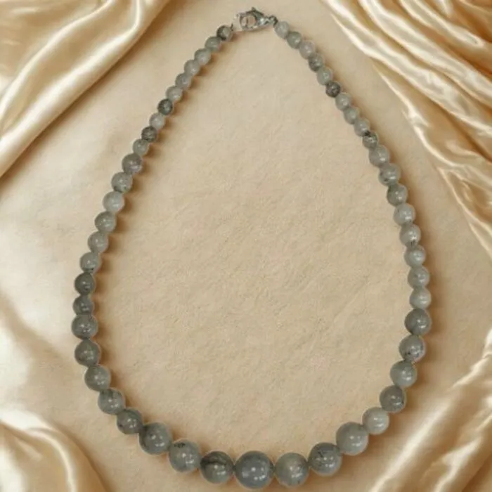 Labradoriet Ketting Druppelvorm | Edelsteen Ketting 50 cm