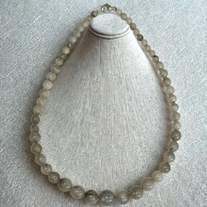 Labradoriet Ketting Druppelvorm | Edelsteen Ketting 50 cm