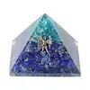 Orgoniet piramide lapis lazuli en aquamarijn met engel Michaël